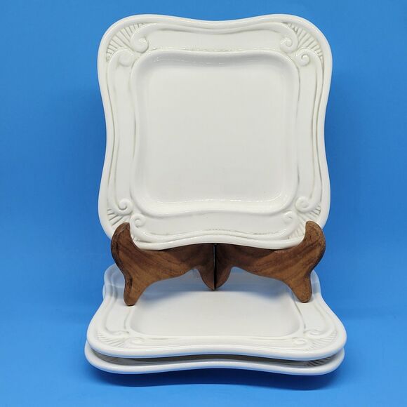 The Cellar Embossed 8" Square Salad Plates Set Of 3 - Picture 1 of 12
